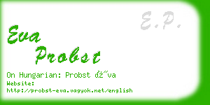 eva probst business card